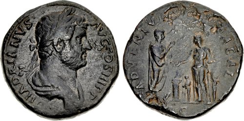 Cng Feature Auction Cng 102 Hadrian Ad 117 138 Ae Sestertius 32mm 23 08 G 6h Travel Series Rome Mint Struck Circa Ad 134 138