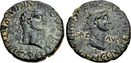 Cng Feature Auction Cng 103 Gaius Caligula With Caesonia Ad 37 41 Ae As 27mm 12 43 G 9h Carthago Nova Mint In Spain Cn Atellius Flaccus And Cn Pompeius Flaccus Duoviri