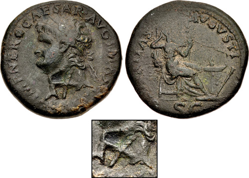 Cng Feature Auction Cng 111 Pannonia Legio Xi Claudiana Ae Dupondius 29mm 14 28 G Countermark Applied During The Civil War Circa August Ad 69