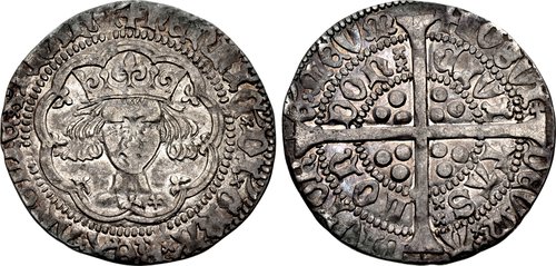 CNG The Coin Shop. LANCASTER. Henry V. 1413 1422. AR Groat 26mm