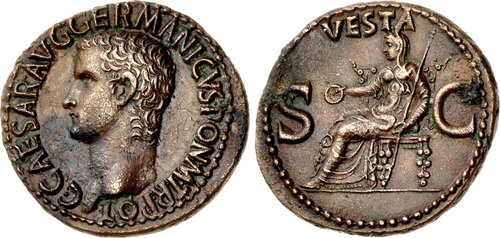 Cng The Coin Shop Gaius Caligula Ad 37 41 Ae As 29mm 11 34 G 6h Rome Mint Ad 37 38