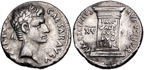 augustus denarius for sale