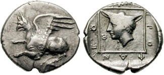 CNG eAuction 52. THRACE Abdera. Circa 411 385 BC. AR Tetrobol