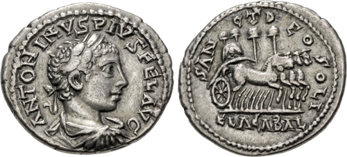 CNG: The Coin Shop. Elagabalus. AD 218-222. AR Denarius (19mm