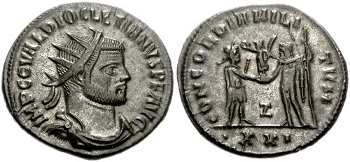 CNG The Coin Shop. DIOCLETIAN. 284 305 AD. Antoninianus 22mm