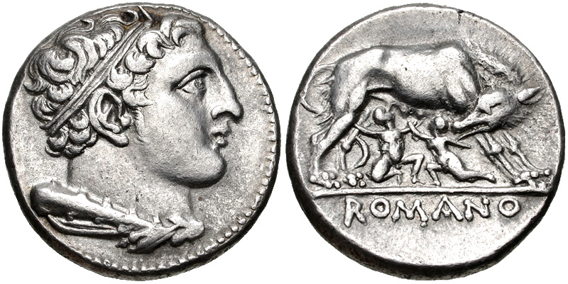 CNG: The Coin Shop. Anonymous. Circa 264-255 BC. AR Quadrigatus 