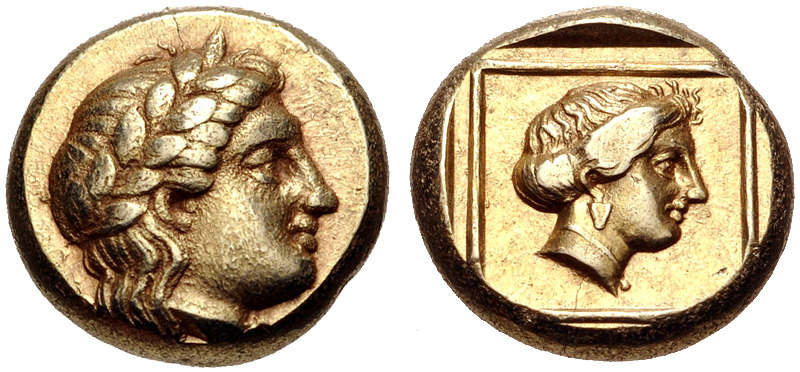 CNG: eAuction 416. LESBOS, Mytilene. Circa 377-326 BC. EL Hekte