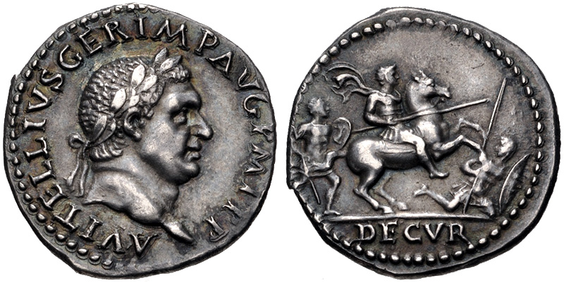 CNG: eAuction 419. ROMAN IMPERIAL. Vitellius. AD 69. AR “Denarius 