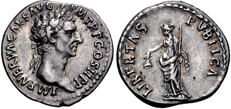 CNG: The Coin Shop. Nerva. AD 96-98. AR Denarius (19mm, 3.42 g