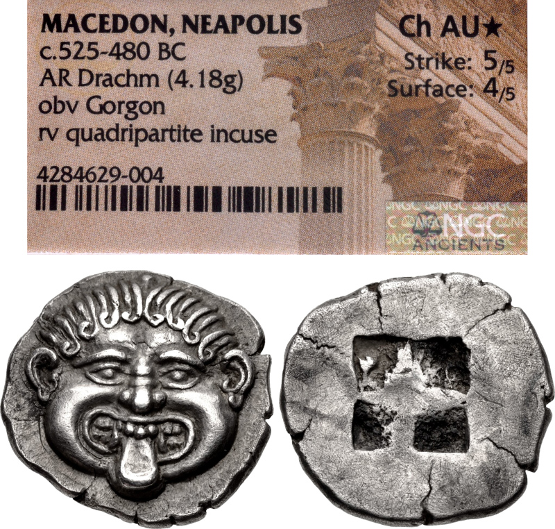 CNG The Coin Shop. MACEDON Neapolis. Circa 500 480 BC. AR