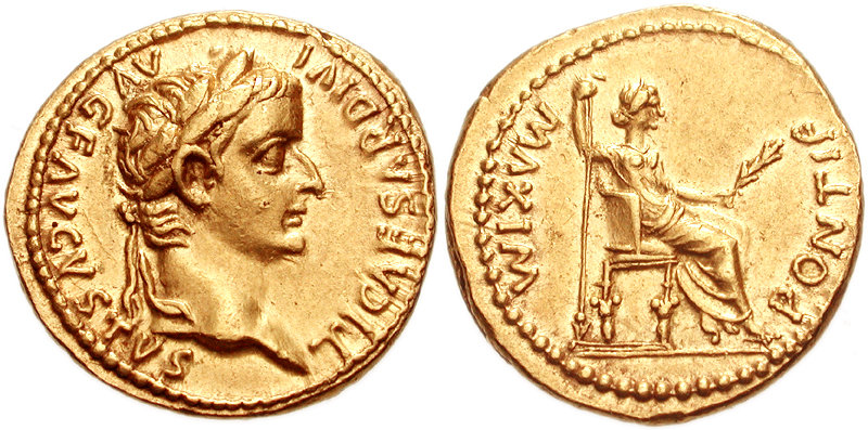 CNG: The Coin Shop. Tiberius. AD 14-37. AV Aureus (19mm, 7.76 g