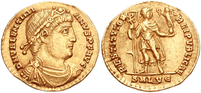 CNG: The Coin Shop. Valentinian I. AD 364-375. AV Solidus (21mm