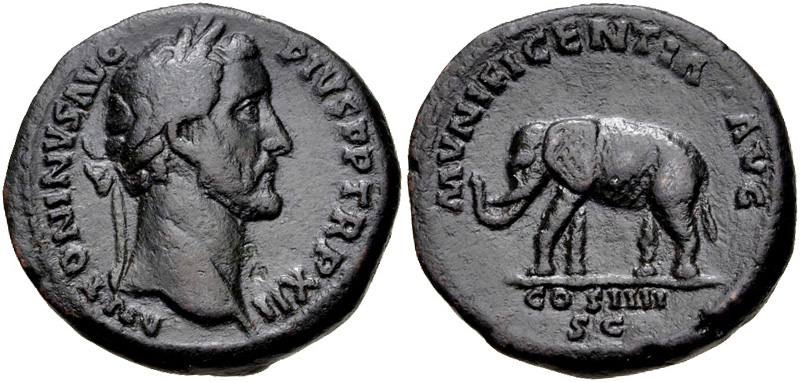 CNG: The Coin Shop. Antoninus Pius. AD 138-161. Æ As (27mm