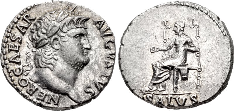 CNG The Coin Shop. Nero. AD 54 68. AR Denarius 17mm 3.41 g 6h